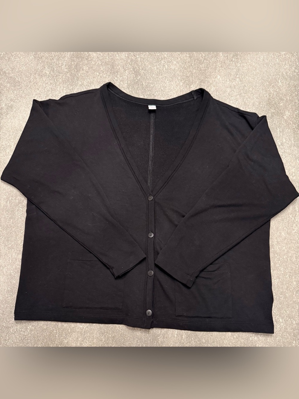 EUC Old Navy Women’s Oversized Button-Front Loungewear Cardigan - Black LTall